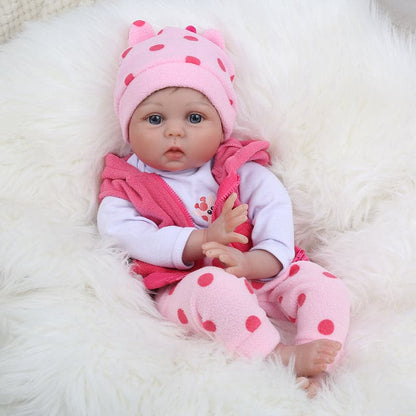 Kaydora Pink Dot Deer Bodysuit 22'' Realistic Baby Doll - Lucy