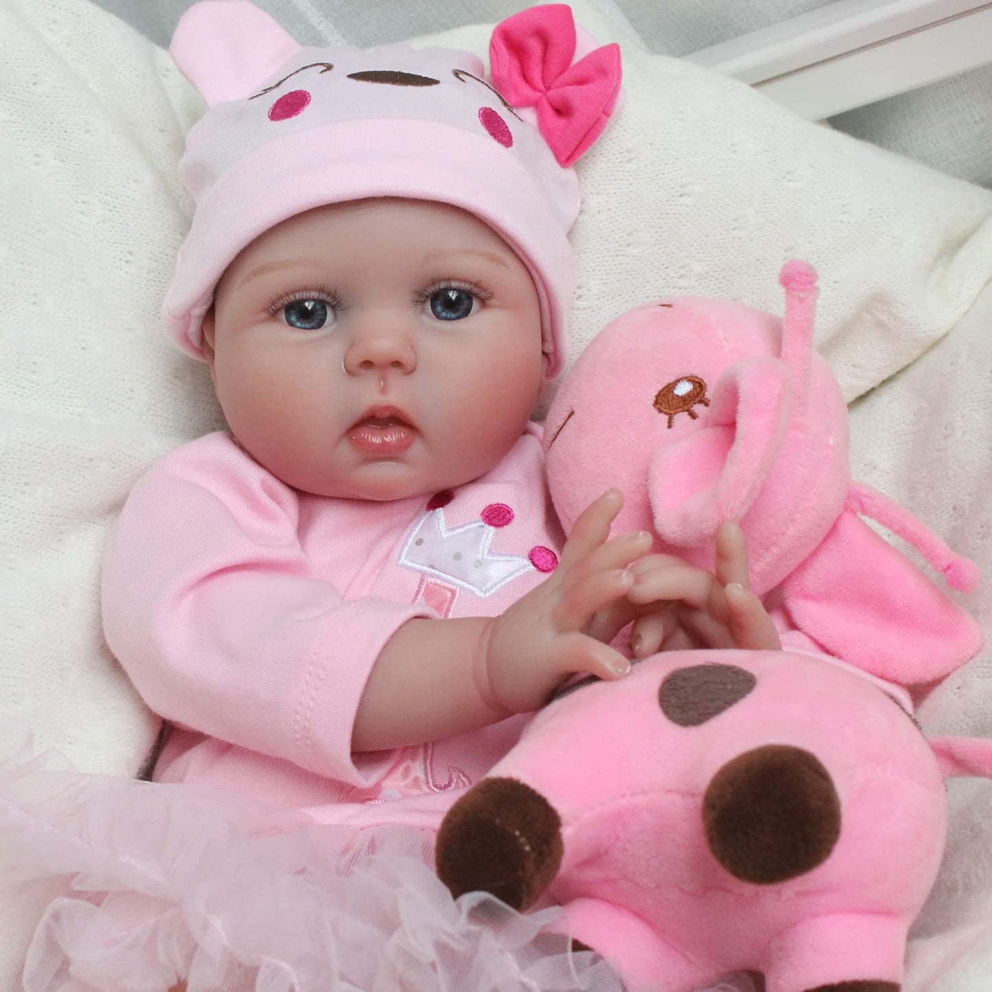 Kaydora Pink Crown Romper Set 18'' Realistic Baby Doll - Mollie