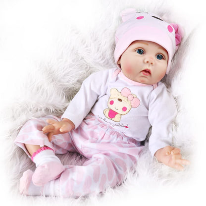 Kaydora Newborn Puppy Snap Bodysuit 16'' Realistic Baby Doll - Lucy