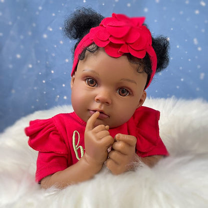 For a reasonable price realistic baby doll, choose Kaydora Doll_ Nala, with african american skin, many people see her as a real human girl.