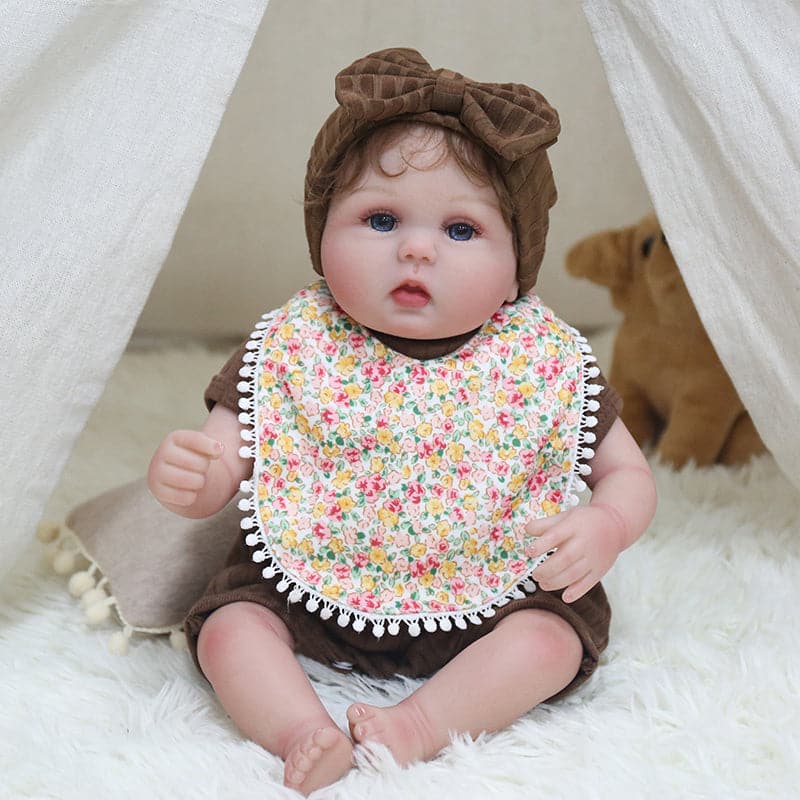 For an educational toy for your kids, choose Kaydora lifelike baby doll_ Phebe. She is 16 inches high with a soft cloth body and vinyl limbs. You can see how realistic and lifelike she is with her hand-rooted hair and eyelashes.