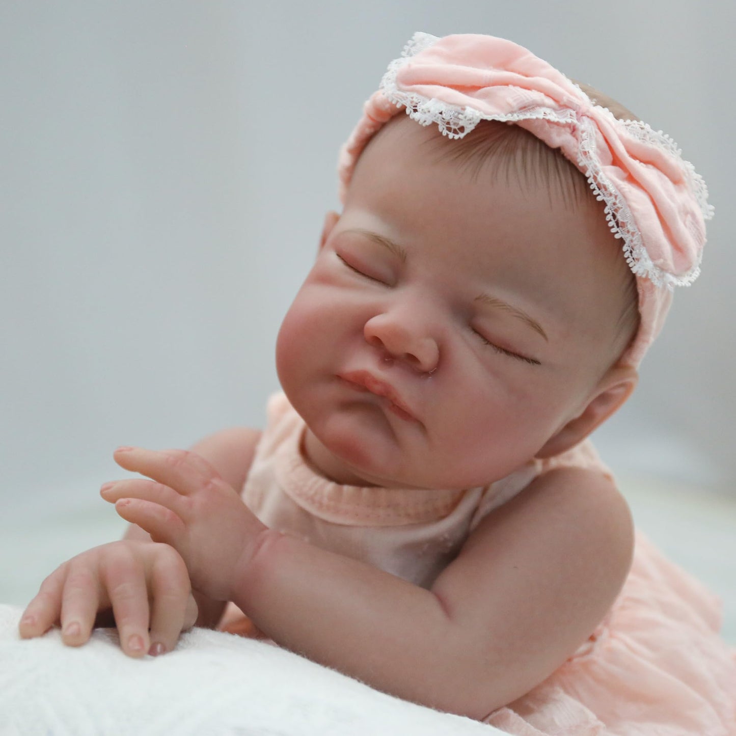 Kaydora Pink Ruffle Romper 20'' Realistic Baby Doll - August