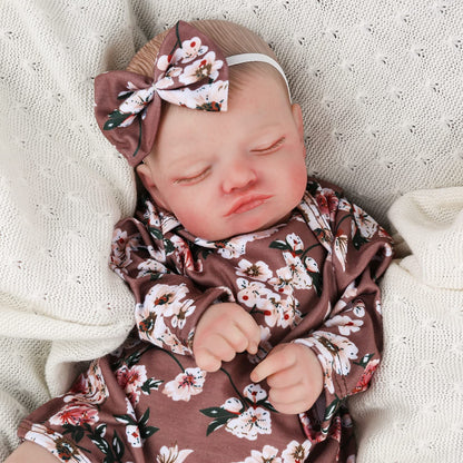 Kaydora Brown Flower Romper 20'' Realistic Baby Doll - Ambe
