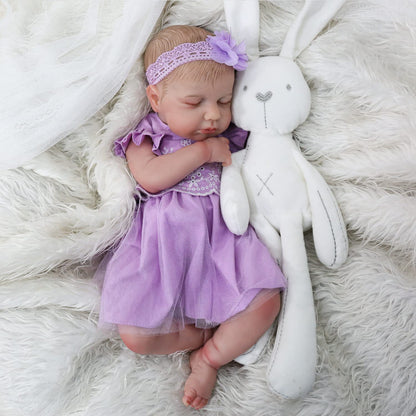 Kaydora Purple Ruffle Romper 20'' Realistic Baby Doll - Freda